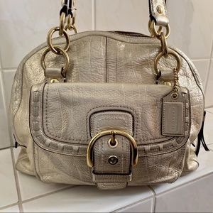 Vintage COACH Gold Handbag Carryall